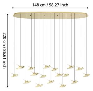 Eglo 390399 - LED Димируем пендел PARATEBUENO 17xLED/3W/230V златист