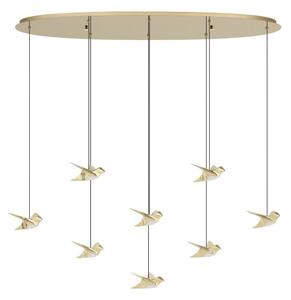 Eglo 390397 - LED Димируем пендел PARATEBUENO 8xLED/4,2W/230V златист