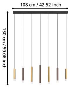 Eglo 39906 - LED Димируем пендел ESTANTERIOS 7xLED/3,1W/230V 3000K