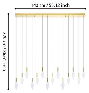 Eglo 390362 - LED Димируем пендел MIRADOR 14xLED/3,3W/230V златист