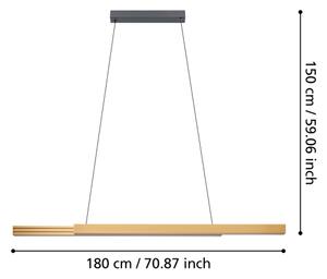 Eglo 390369 - LED Димируем пендел MONTEBUONO LED/21W/230V 3000K кафяв