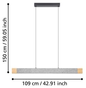 Eglo 390386 - LED Димируем пендел VALLELADO LED/22,2W/230V 3000K