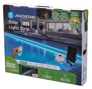 Aigostar - LED Димируема соларна лента LED/20W/3,2V 20 m 6500K IP65 + дистанционно управление