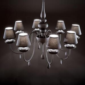 Ideal Lux - Пендел BLANCHE 8xE14/40W/230V Ø 92 см черен