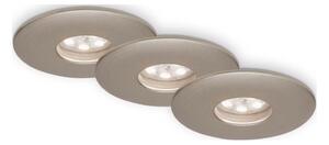 Briloner 7240-032 -К-кт 3xLED Лампа за вграждане в баня ATTACH LED/1,8W/230V IP44 матов хром