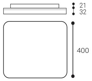 LED2-LED Плафон за баня SQUARE 38W/230V 3000K/3500K/4000K IP54 бял