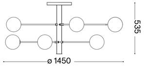 Ideal Lux - LED Полилей COSMOPOLITAN 12xG9/3W/230V Ø 145 см черен