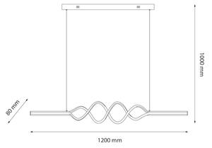 LED Пендел ANCONA LED/36W/230V златист