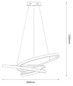 LED Пендел EMPOLI LED/55W/230V черен
