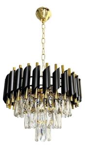Пендел CRISTAL 5xE14/40W/230V златист/черен