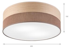 Плафон SIRJA WOOD 2xE27/15W/230V Ø 45 см кафяв/дъб