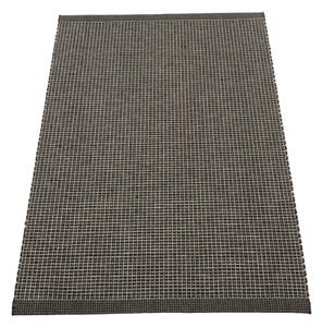 Антрацитен килим за открито и закрито 70x120 cm Emm Black Linen – Pappelina
