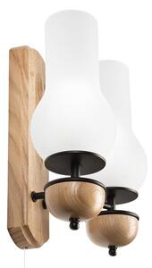 Brilagi - LED Аплик COTTAGE 2xE14/40W/230V дъб/бял