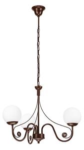 Brilagi - LED Пендел COTTAGE 3xG9/40W/230V кафяв/бял