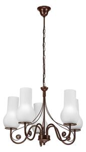 Brilagi - LED Пендел COTTAGE 5xE14/40W/230V кафяв/бял