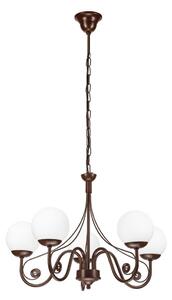 Brilagi - LED Пендел COTTAGE 5xG9/40W/230V кафяв/бял