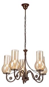 Brilagi - LED Пендел COTTAGE 5xE14/40W/230V кафяв