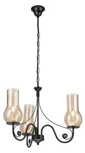 Brilagi - LED Пендел COTTAGE 3xE14/40W/230V черен/кафяв