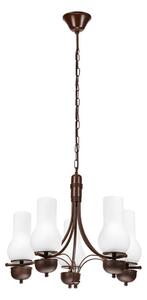 Brilagi - LED полилей COTTAGE 5xE14/40W/230V дъб/бял