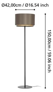Eglo 390124 - Лампион MARCHENA 1xE27/40W/230V кафяв