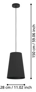 Eglo 390132 - Пендел PETROSA 1xE27/40W/230V черен