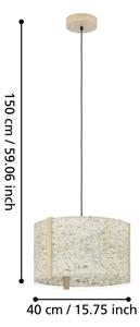 Eglo 390323 - Пендел HONTONGAS 1xE27/25W/230V бежов