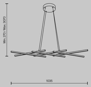 Maytoni MOD244PL-L50BK - LED полилей на кабел HALO LED/40W/230V черен