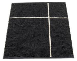 Черен килим за открито и закрито 70x90 cm Fred Black – Pappelina