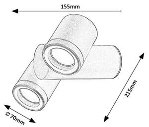 Rabalux 77111 - Екстериорен аплик ENOL 2xGU10/35W/230V IP44