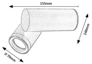 Rabalux 77110 - Екстериорен аплик ENOL 1xGU10/35W/230V IP44