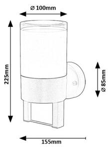 Rabalux 77130 - LED Екстериорен аплик LEITHA LED/12W/230V IP44