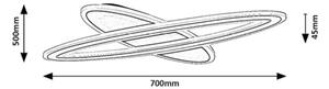 Rabalux 71313-LED Димируемо таванно осветително тяло TANELI 70W/230V 3000/4000/6000K черно + дистанционно управление