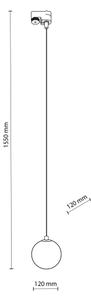 Пендел за релсова система TRACER 1xG9/8W/230V черен/опушен кафяв