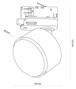 Спот За трифазна релсова система TRACER 1xGX53/11W/230V бял