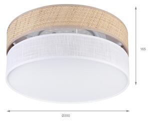 LED таванно осветително тяло SIRJA BOHO LED/20W/230V Ø 35 cm бежово/бяло