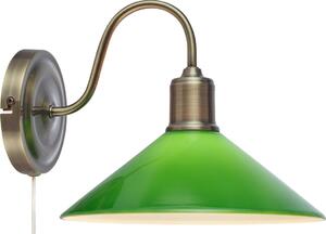 Markslöjd 108866 - Аплик VELA 1xE27/40W/230V месинг/зелен