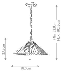 Elstead TF-ALDERLEY-P - Полилей на верига Tiffany ALDERLEY 1xE27/60W/230V