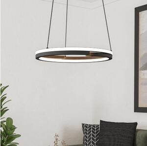 Eglo 901822 - LED димируем полилей на кабел MEZZOMONTE 2xLED/20W/230V черен + дистанционно управление