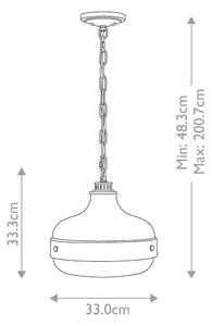 Feiss FE-CADENCE-2P-MB - Пендел CADENCE 2xE27/75W/230V