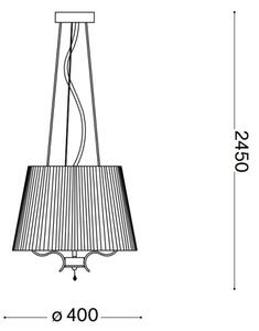 Ideal Lux - Пендел PEGASO 3xE14/28W/230V Ø 40 см златист