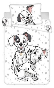 Бяло памучно детско спално бельо 100x135 cm 101 Dalmatians – Jerry Fabrics