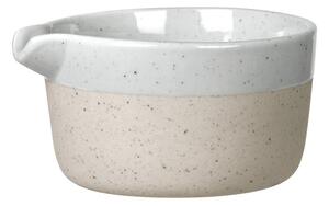 Светлосива/бежова керамична кана за мляко 150 ml Sablo – Blomus