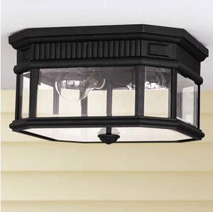 Feiss FE-COTSLN-F-BK-Екстериорна лампа за таван COTSWOLD LANE 2xE27/60W/230V IP44