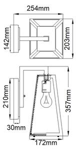 Kichler KL-DELISON-M-RZ - Екстериорен аплик DELISON 1xE27/60W/230V IP44