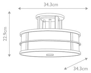 Feiss FE-FUSION-SF-PNBR - Полилей за повърхностен монтаж FUSION 3xE27/40W/230V