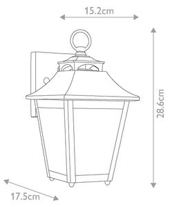 Feiss FE-GALENA2-S-SBL - Екстериорен аплик GALENA 1xE27/60W/230V IP44