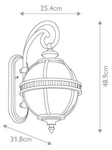 Kichler KL-HALLERON-2S-BU - Екстериорна лампа HALLERON 2xE14/40W/230V IP44