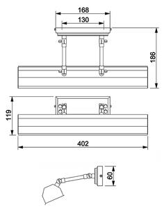 Elstead CHAWTON-PLM-PN - Лампа за картина CHAWTON 2xE14/40W/230V хром