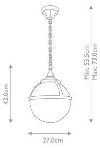 Elstead GLENBEIGH-CHAIN - Екстериорен пендел GLENBEIGH 1xE27/60W/230V IP44