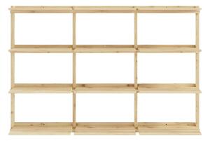 Стенна библиотека от масивен бор в естествен цвят 192x127 cm Groove – Karup Design